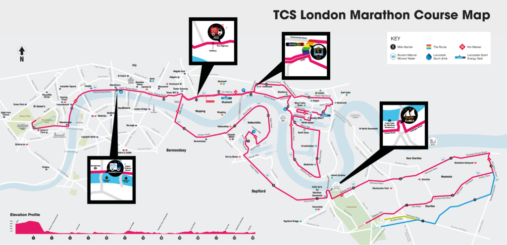 Recorrido Maratón Londres Travelmarathon.es